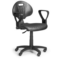 Pracovní židle PUR - permanentní kontakt, univerzální kolečka