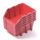 Sada 6 úložných boxů po 24,9 × 15,8 × 11,4 cm - Červená